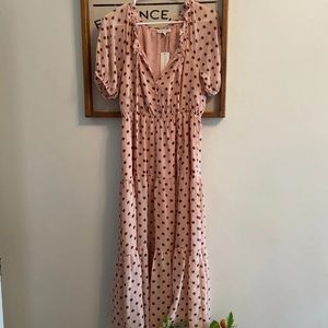 Moon River polka dot maxi dress